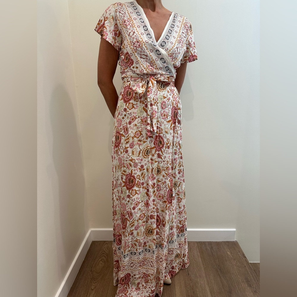 Floral Wrap Maxi Dress